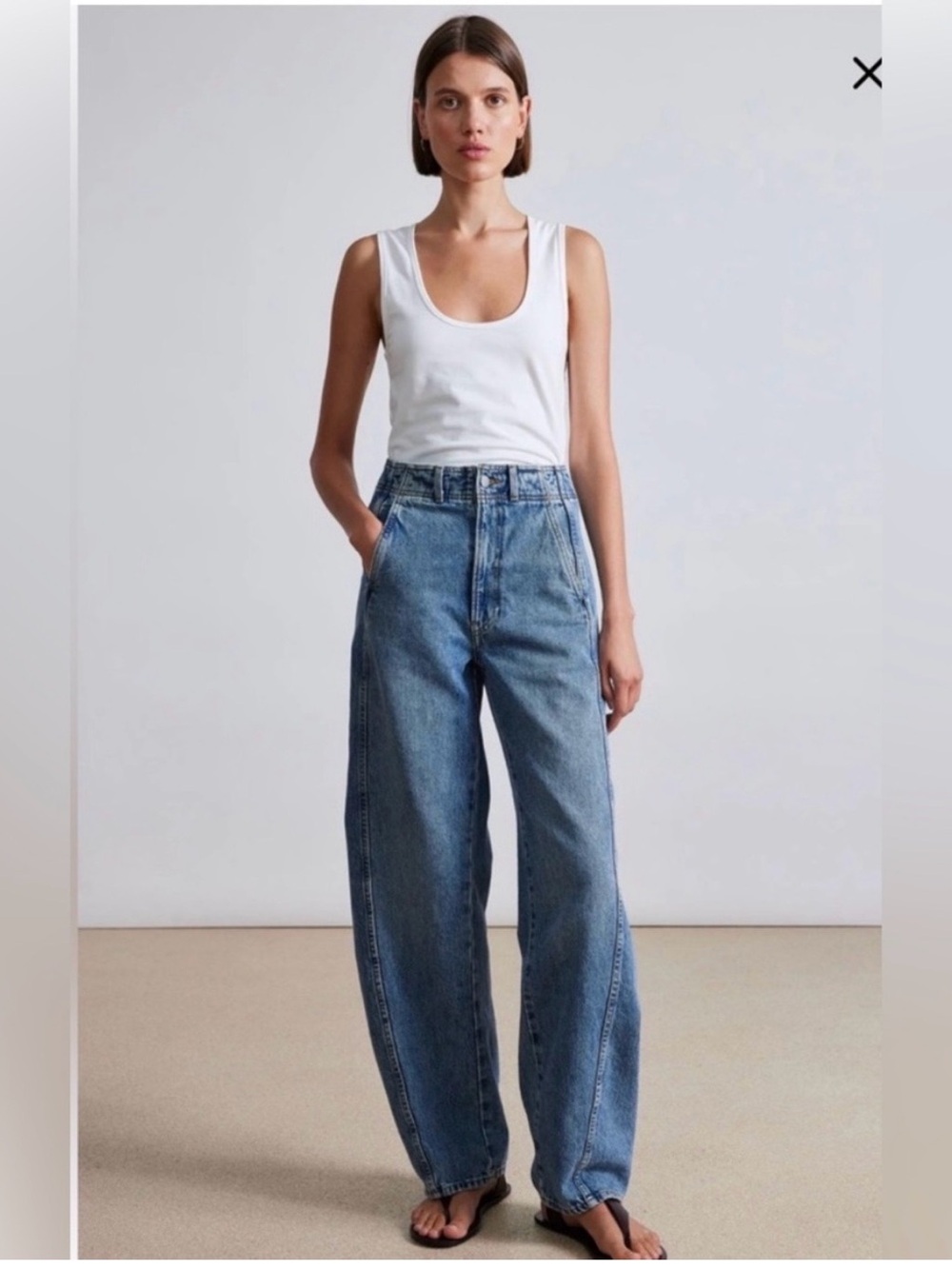 Apiece Apart Meridian High Rise Barrel Jeans